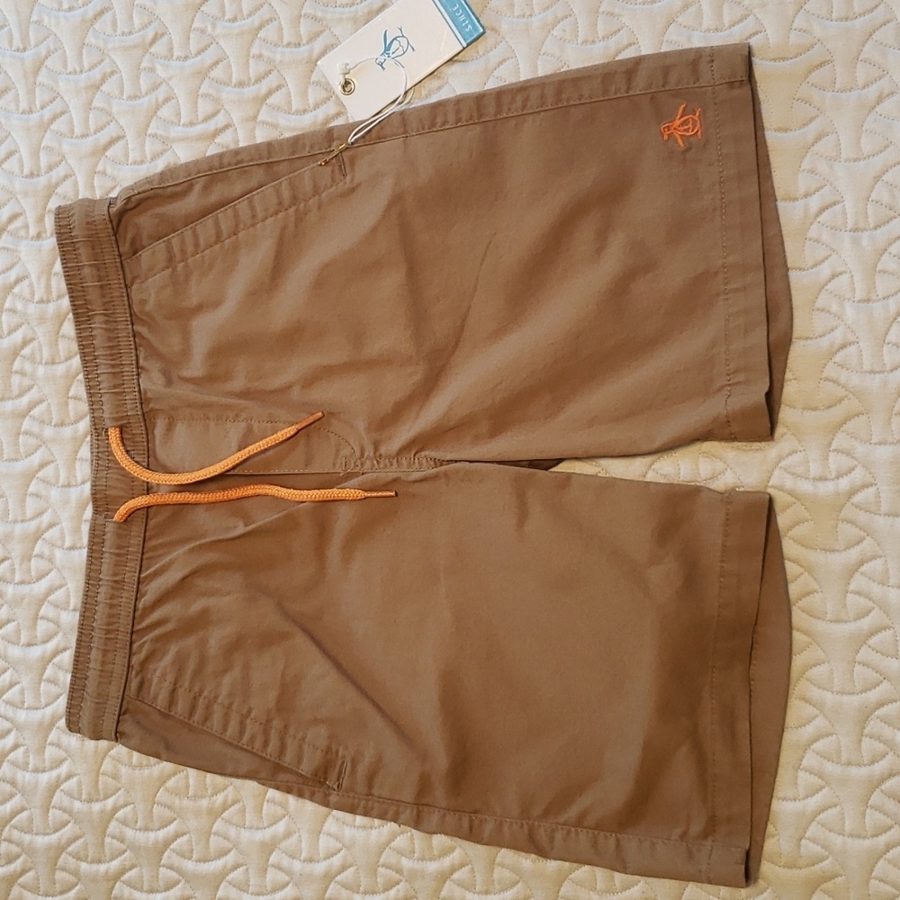 Original Penguin Khaki Pull-on Shorts